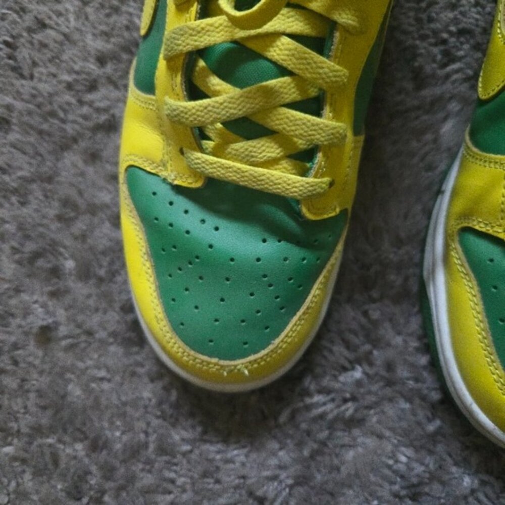 Nike Dunk Reverse Brazil Men 8.5 Yellow And Green Used 022026 - Picture 3 of 9